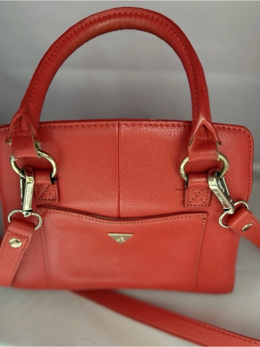 Red Leather Sam Edelman Crsbdy Retro Sleek Clueless 90’s 8.5”W x 7.5”H x 3.5”D - Picture 15 of 16